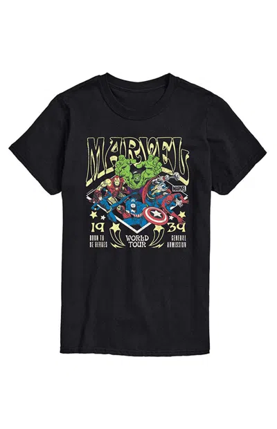 Hybrid Apparel Men's Avengers Marvel Concert T-shirt In Black