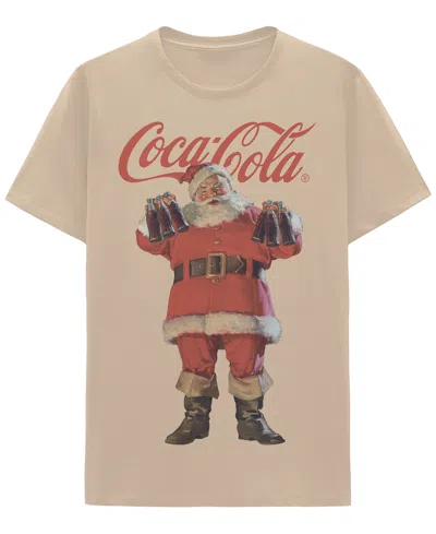 Hybrid Apparel Men's Coca Cola Santa Crewneck T-shirt In Neutral