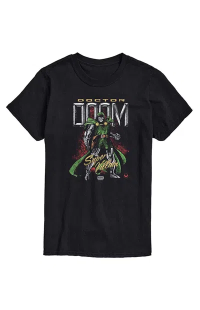 Hybrid Apparel Men's Fantastic Four Classic Doctor Doom Super Villain T-shirt In Black