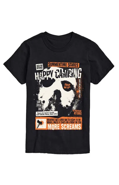 Hybrid Apparel Men's Friday The 13th Summertime Scares Jason T-shirt In Black In Blue