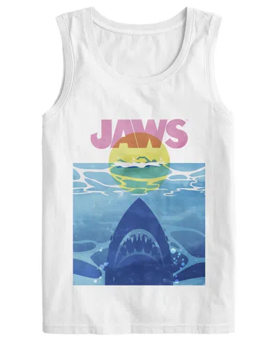 Hybrid Apparel Men's Jaws Summer Graphic Round Neck T-shirt In White