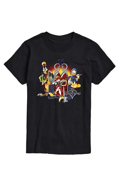 Hybrid Apparel Men's Kingdom Hearts Sora, Goofy, And Donald T-shirt In Black