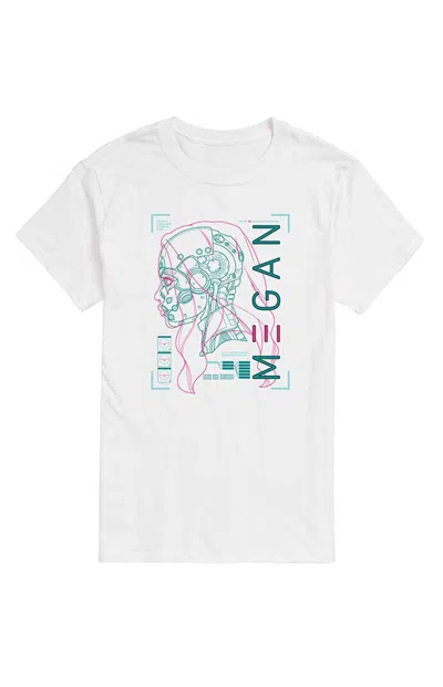 Hybrid Apparel Men's M3gan Humanoid Robot Diagram T-shirt In White