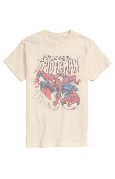 Hybrid Apparel Men's Marvel Spider-man Web Collage T-shirt In Cream In Black