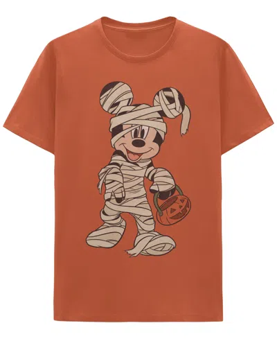 Hybrid Apparel Men's Mickey Mummy Graphic T-shirt In Orange