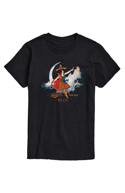 Hybrid Apparel Men's Miller High Life Celestial Woman T-shirt In Black