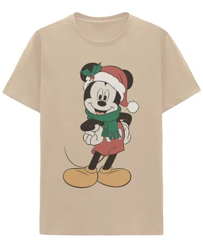 Hybrid Apparel Men's Santa Mickey Crewneck T-shirt In Brown