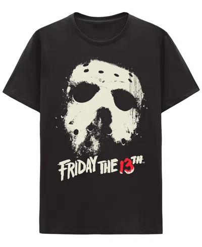 Hybrid Apparel Men's Short Sleeve Jason Mask Graphic T-shirt In Black
