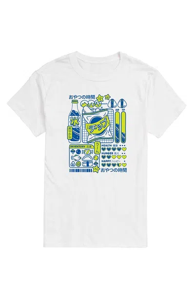 Hybrid Apparel Men's Snack Time Kawaii T-shirt In White