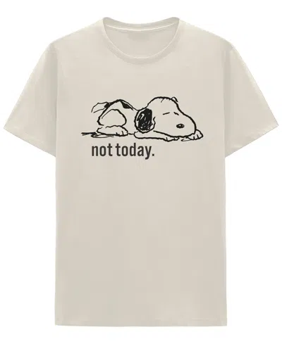 Hybrid Apparel Men's Snoopy Not Today Crewneck T-shirt In Neutral