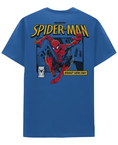 Hybrid Apparel Men's Spider-man Graphic T-shirt In Blue
