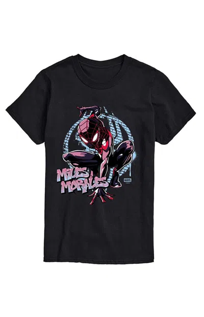 Hybrid Apparel Men's Spider-man Miles Graffiti T-shirt In Black