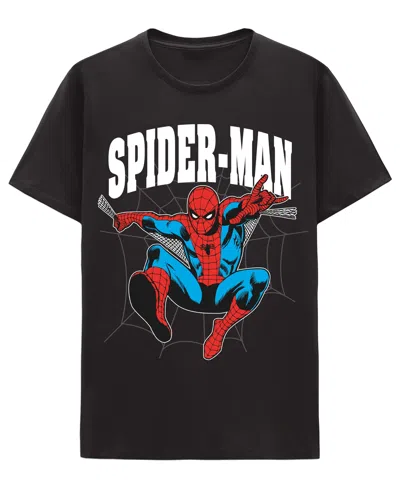 Hybrid Apparel Men's Spider-man Web Pull-on Graphic T-shirt In Animal Print