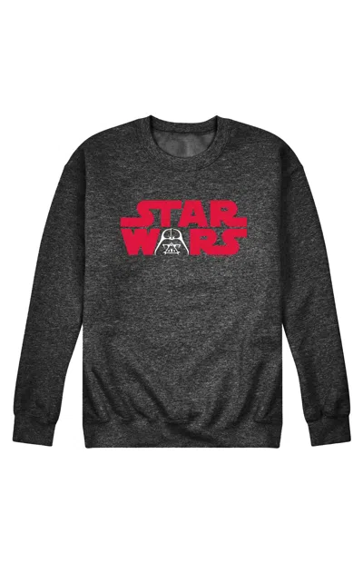 Hybrid Apparel Men's Star Wars Darth Vader Logo Crew Neck Sweatshirt In Gray In Black