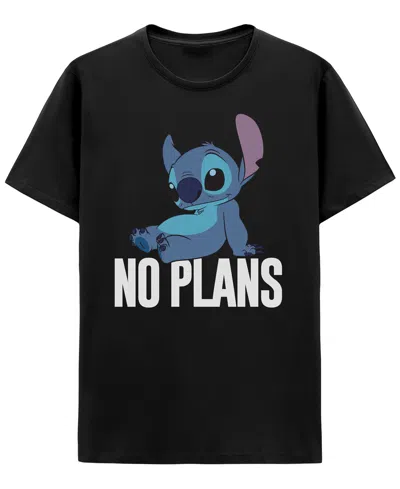 Hybrid Apparel Men's Stitch No Plans Graphic Crewneck T-shirt In Black