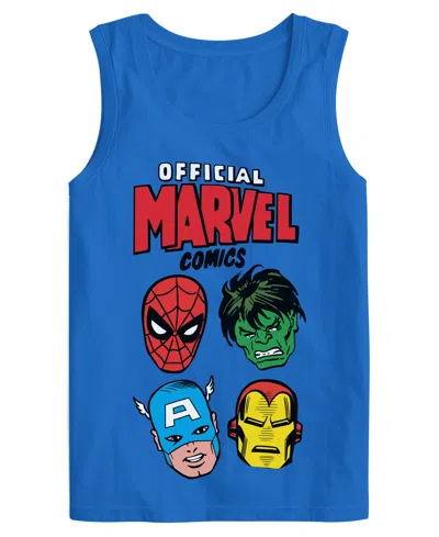 Hybrid Apparel Men's Super Heroes Graphic Round Neck T-shirt In Blue