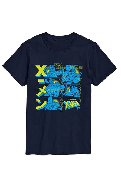 Hybrid Apparel Men's X-men Character Grid T-shirt In Navy
