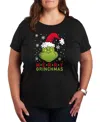 Hybrid Apparel Merry Grinchmas Christmas Women's Short Sleeve Graphic T-shirts In Black