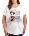 Hybrid Apparel Minnie Paris Plus Size Graphic T-shirt In White