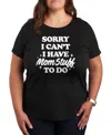 Hybrid Apparel Mom Stuff To Do Plus Size Graphic T-shirt In Black