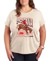 Hybrid Apparel Montana Stamp Plus Size Graphic T-shirt In Birch