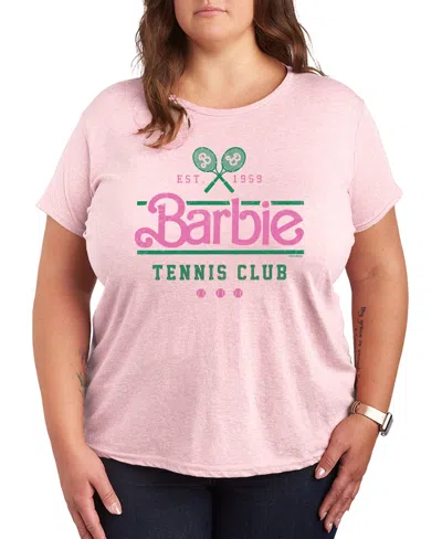 Hybrid Apparel Plus Size Barbie Tennis Graphic T-shirt In Pink