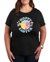 Hybrid Apparel Plus Size Care Bears Easter Hoppy Graphic Crew Neck T-shirt In Black