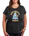 Hybrid Apparel Plus Size Care Bears Easter Some-bunny's Grumpy Graphic Crew Neck T-shirt In Gray