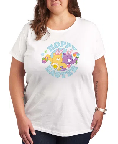 Hybrid Apparel Plus Size Care Bears Hoppy Easter Short-sleeve Graphic T-shirt In White