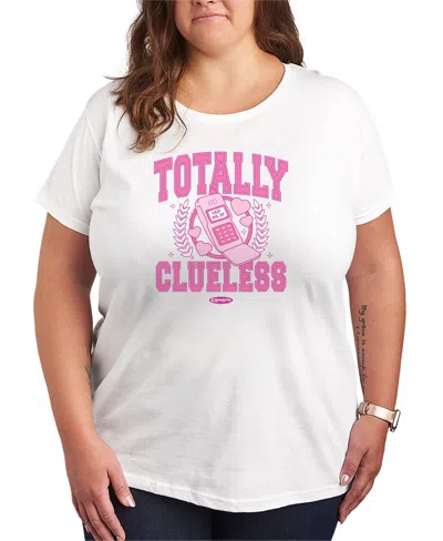 Hybrid Apparel Plus Size Clueless Totally Graphic T-shirt In White