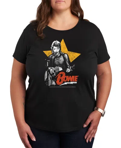 Hybrid Apparel Plus Size David Bowie Graphic Pullover T-shirt In Black