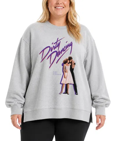 Hybrid Apparel Plus Size Dirty Dancing Logo Sweatshirt In Athletic Heather