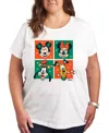 Hybrid Apparel Plus Size Disney Characters Graphic T-shirt In White