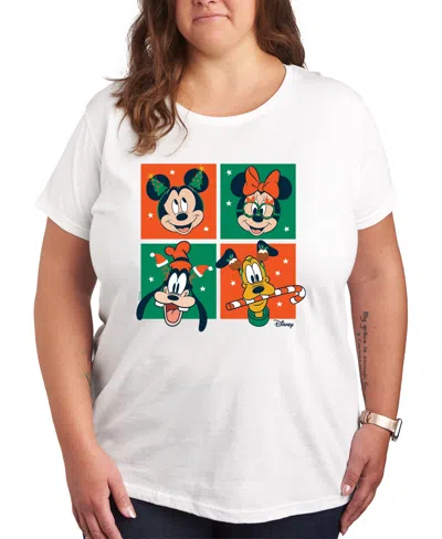 Hybrid Apparel Plus Size Disney Characters Graphic T-shirt In White