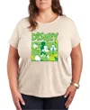 Hybrid Apparel Plus Size Disney Donald Duck Graphic Pullover T-shirt In Beige,khaki