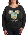 Hybrid Apparel Plus Size Disney Fall Yall Graphic Pullover T-shirt In Black