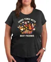 Hybrid Apparel Plus Size Disney Gourd Times Graphic T-shirt In Grey