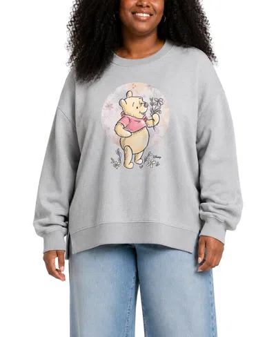 Hybrid Apparel Plus Size Disney Graphic Crewneck Sweatshirt In Animal Print