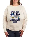Hybrid Apparel Plus Size Disney Hanukkah Graphic Pullover Top In Beige,khaki