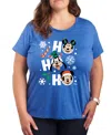 Hybrid Apparel Plus Size Disney Ho Ho Ho Graphic T-shirt In Blue