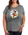 Hybrid Apparel Plus Size Disney Ice Skate Graphic T-shirt In Grey