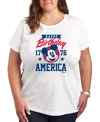 Hybrid Apparel Plus Size Disney Mickey Happy Birthday America Graphic T-shirt In White