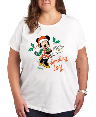 Hybrid Apparel Plus Size Disney Mickey Joy Graphic T-shirt In White