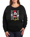 Hybrid Apparel Plus Size Disney Minnie Mouse Dots Graphic Pullover T-shirt In Black
