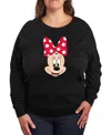 Hybrid Apparel Plus Size Disney Minnie Mouse Face Graphic Pullover T-shirt In Black