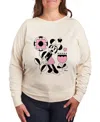 Hybrid Apparel Plus Size Disney Minnie Mouse Graphic Pullover T-shirt In Beige,khaki