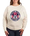 Hybrid Apparel Plus Size Disney Minnie Mouse Since 1928 Graphic Pullover T-shirt In Beige,khaki