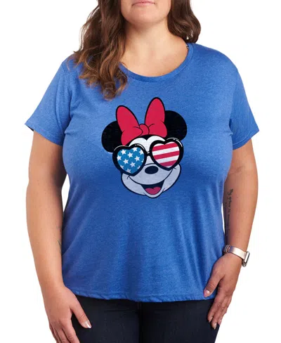 Hybrid Apparel Plus Size Disney Minnie Short-sleeve Graphic T-shirt In Blue