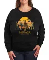 Hybrid Apparel Plus Size Disney Mufasa Graphic Crew Neck Top In Black
