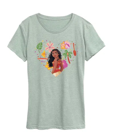 Hybrid Apparel Plus Size Disney Princess Moana Graphic T-shirt In Blue